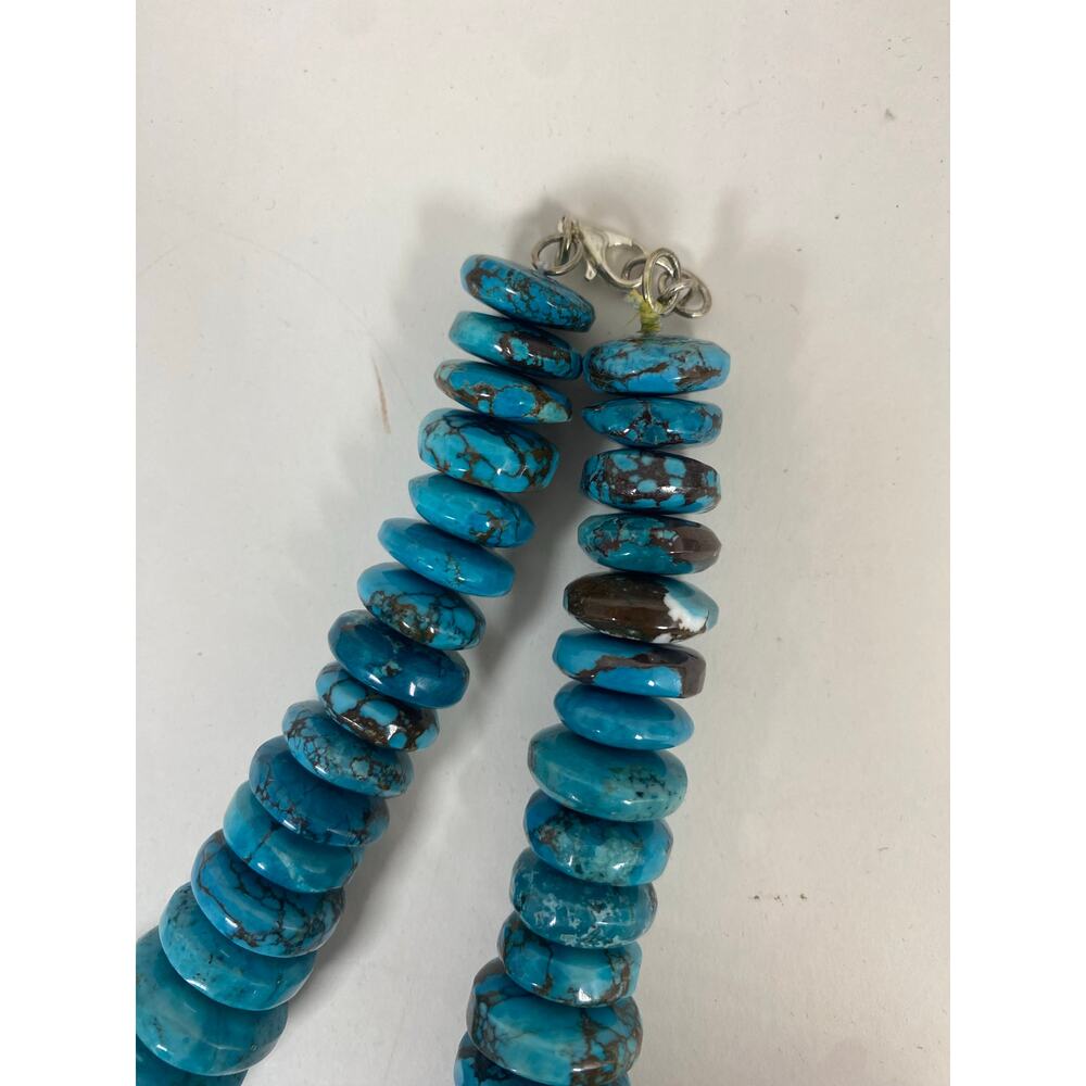 Graduated Blue Turquoise NuggetsNecklace and Braclet - Picture 8 of 10